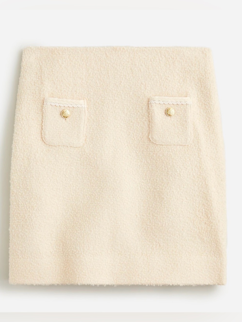 J. Crew Mini skirt in wool-blend bouclé blend